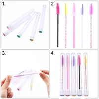 20pcs reusable makeup brushes eyebrow brush with new eyelash resin drill replaceable brushes dust proof for makeup eyelash wands