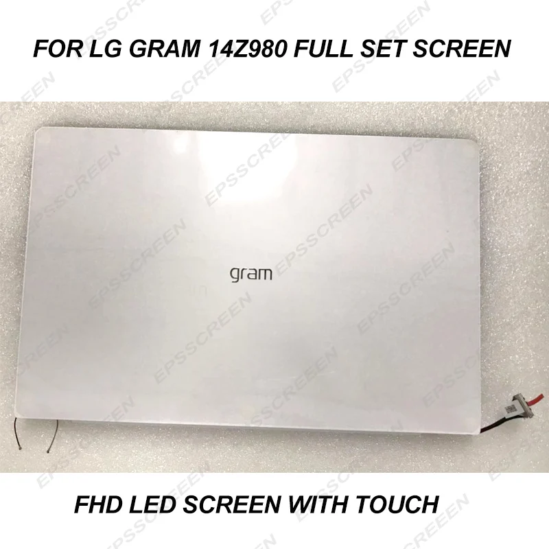 14," полный экран сборки для LG GRAM 14Z980 белый FHD ips WIDEVIEW сенсорный дигитайзер Топ с декоративной полосой Набор светодиодный ЖК-дисплей ноутбука
