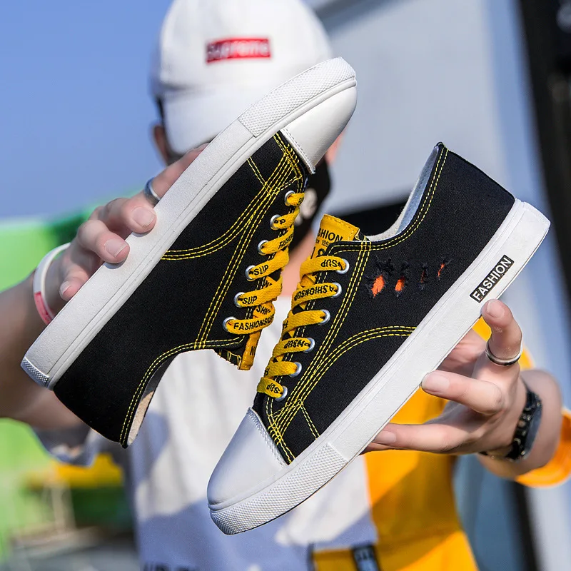 Кеды мужские с вулканизированной подошвой дышащие кроссовки на шнуровке