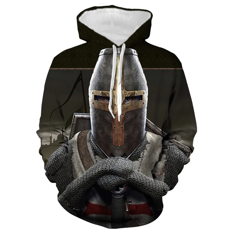 

Mens Hoodie Vintage Knight Templar 3d Print Hoody Sweatshirt Men Clothes Essentials hoodies Harajuku Sweatshirts Streetwear Coat