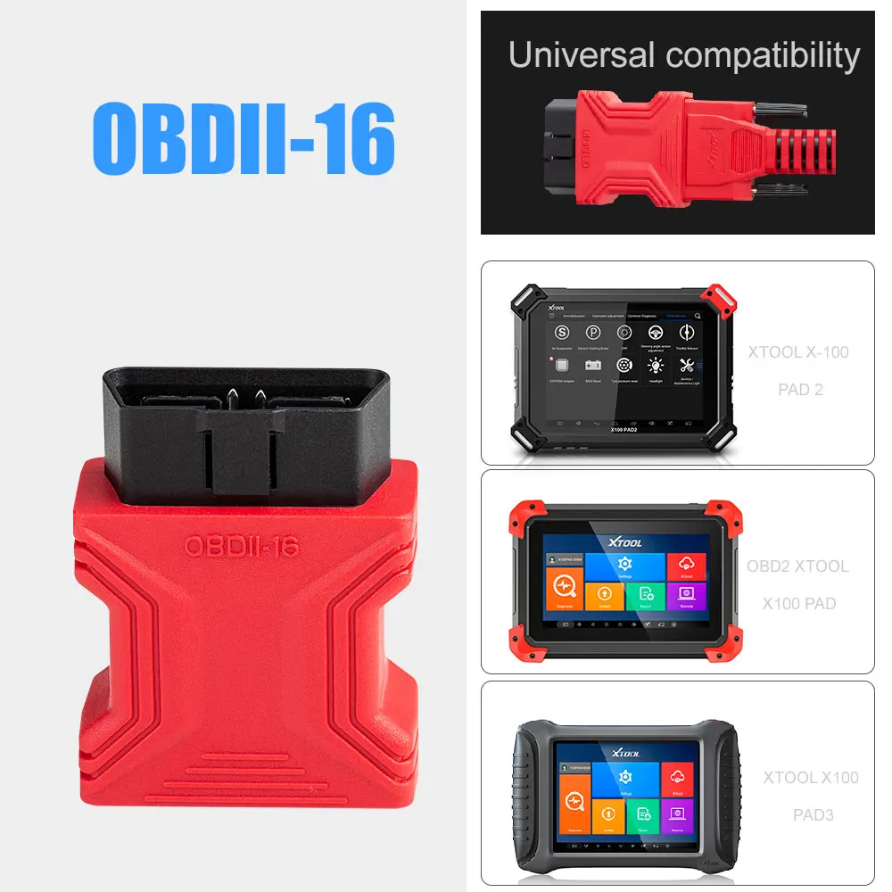 16-контактный адаптер XTOOL OBD для X100 Pro X200 X300 Plus pad pad2 разъем OBD2 II 2 | Автомобили и