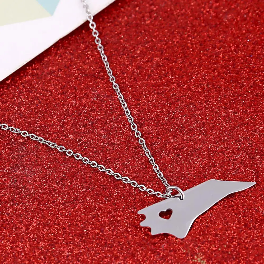 Нержавеющая Сталь Серебряный цвет Северная карта Каролины кулон ожерелье