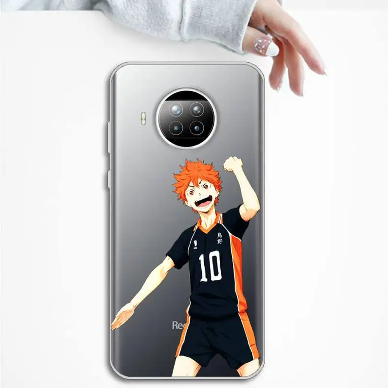 

Anime volleyball boy cut Phone Cases Transparent Clear for Xiaomi Redmi note 10 t 8 9 pro lite 11