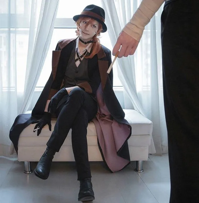 

Костюм для косплея Bungo Stray Dogs Maffia Nakahara Chuuya, костюм на Хэллоуин для взрослых, любой размер на заказ