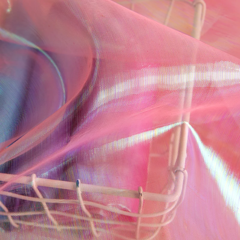 Флуоресцентная ткань сделай сам 100x150 см цветная блестящая марлевая сценический