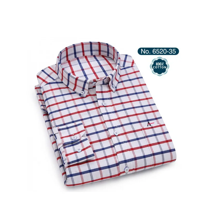 6520-35(9) Новинка года. Качественные мужские рубашки в полоску ARAMY Camisa. Мужские рубашки с вышивкой - Цвет: 6520-35(9)