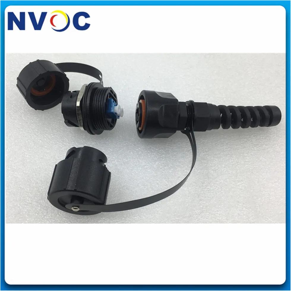 6 шт. IP67 ODVA-LC дуплексная перегородка ODVA LC DX волоконно-оптический адаптер с пылезащитной крышкой+ 6 шт. ODVA LC DX волоконно-оптический разъем
