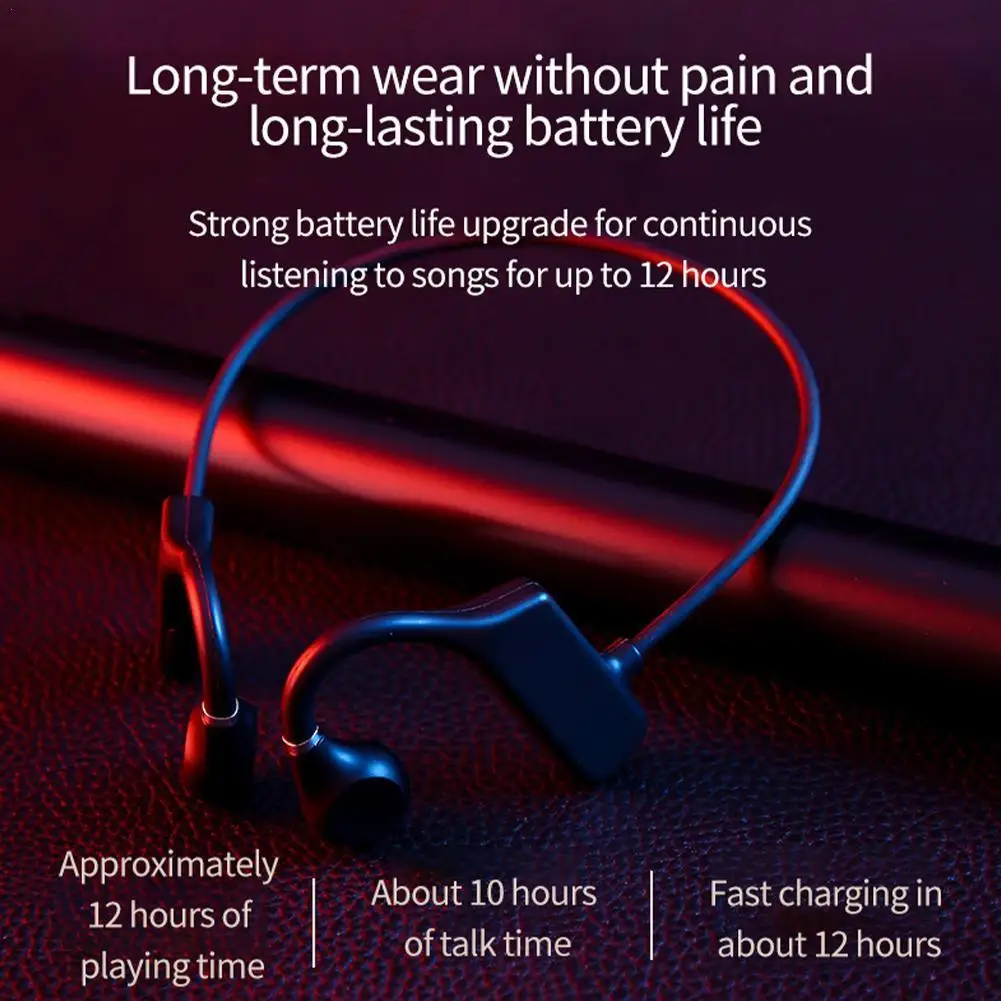 

Wireless Bluetooth Headset 5.2 Bone Conduction Sports Bluetooth Headset Anti-fall Running Waterproof And Sweat-proof