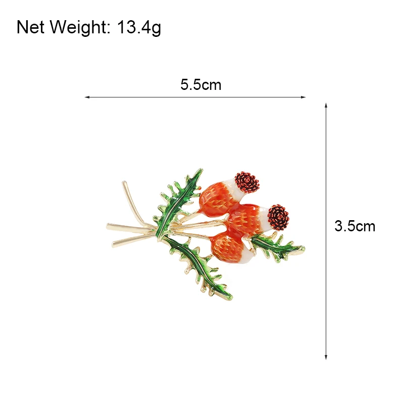 Женская эмалированная брошь ALLYES в виде цветка из красной сосны значок на платье
