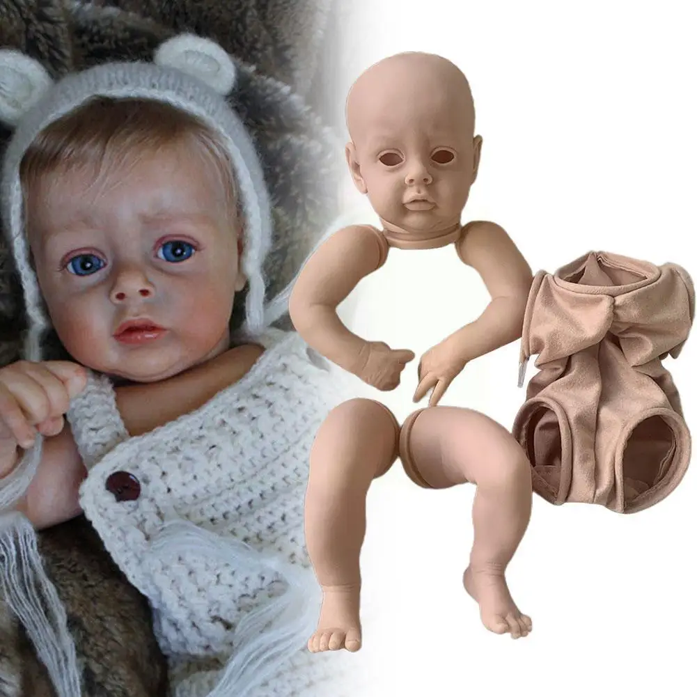 

Кукла реборн, виниловый комплект для кукол, незакрашенные детали, Реалистичная открытая Мягкая кукла «сделай сам» с чистыми глазами, 21 дюйм,...