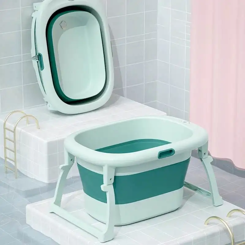 Фото Детское сидение для ванной пластиковая Портативная Складная домашняя ванна