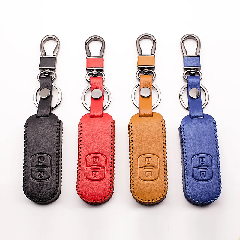 

Newest Leather Car Key Cover ,car styling for Mazda 2 3 5 6 8 MAZDA MX5 MAZDA CX-3 CX-5 CX-7 CX-9 axela 3 atenza 6 Key Shell