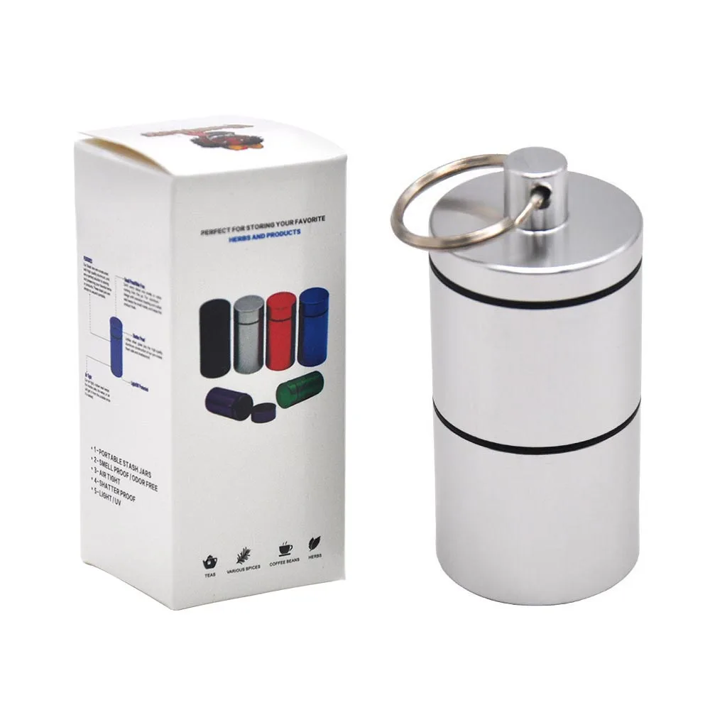 YH033-HP-Yin HONEYPUFF Stash Jar-герметичный устойчивый к запаху алюминиевый контейнер с 2 слоями для специй чехол для табака "вы можете собрать его самостоятельно" - Цвет: YH033-HP-Yin
