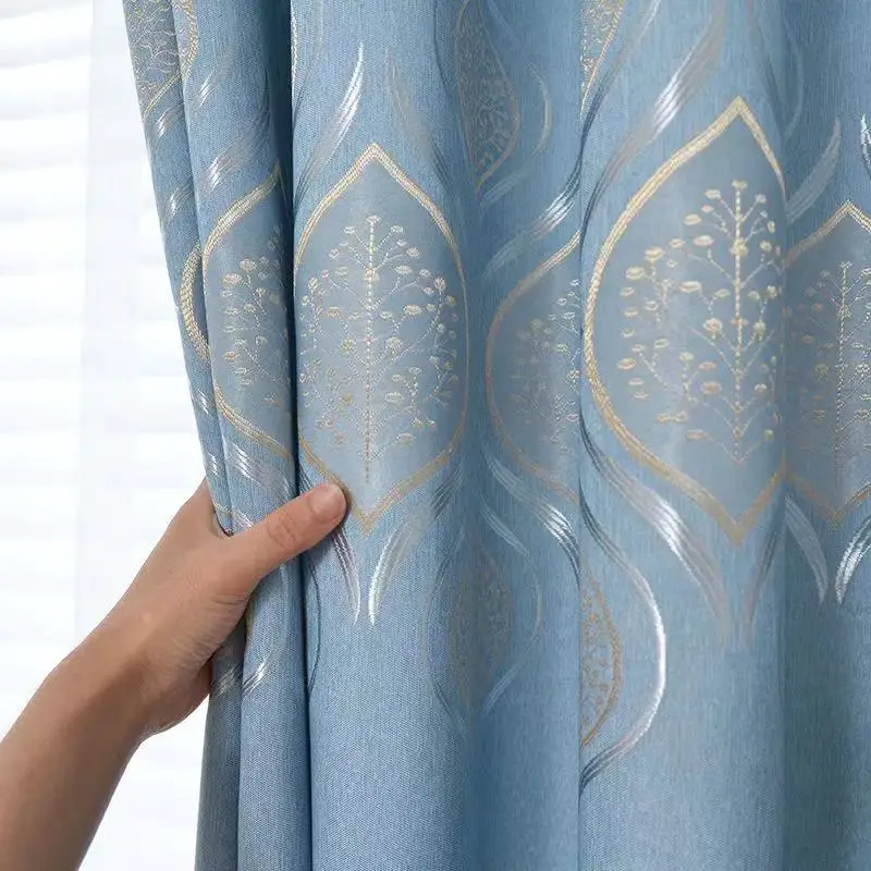 

New 90% Blackout Material Curtain Drapes Heat Light Panel Blocking Black Line Bedroom Thermal Insulated Curtain