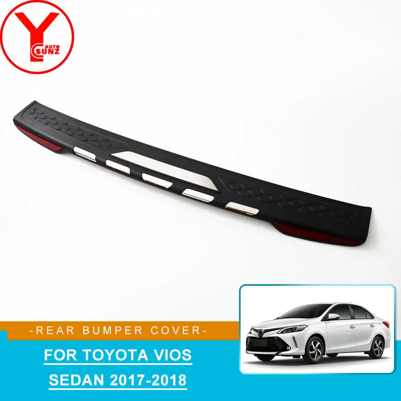 ABS крышка заднего бампера для toyota vios седан 2017 2018 автостайлинг части авто
