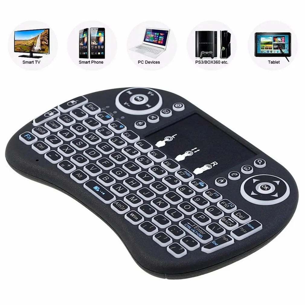 

i8 Backlight Mini Wireless Keyboard 2.4GHz with Touchpad Keyboard Mouse for Raspberry Pi 3 RPI 2 Mini PC Smart TV Android TV Box