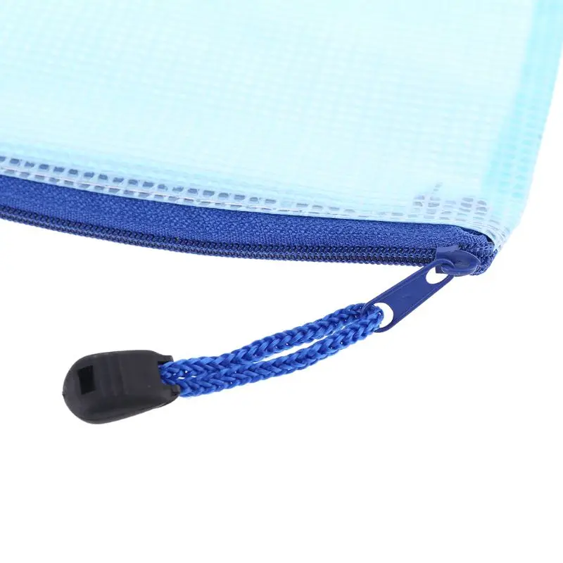 

10 Pieces Zipper File Pouch Grid Document Bag Multipurpose Storage Pouch Bags for Offices Supplies Travel Accessories, 5 Colors