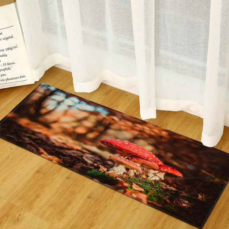 

Hallway Mats Scenic Print 3D Bedroom Living Room Long Floor Rugs Anti-Slip Water Absorption Kitchen Bathroom Washable Carpet