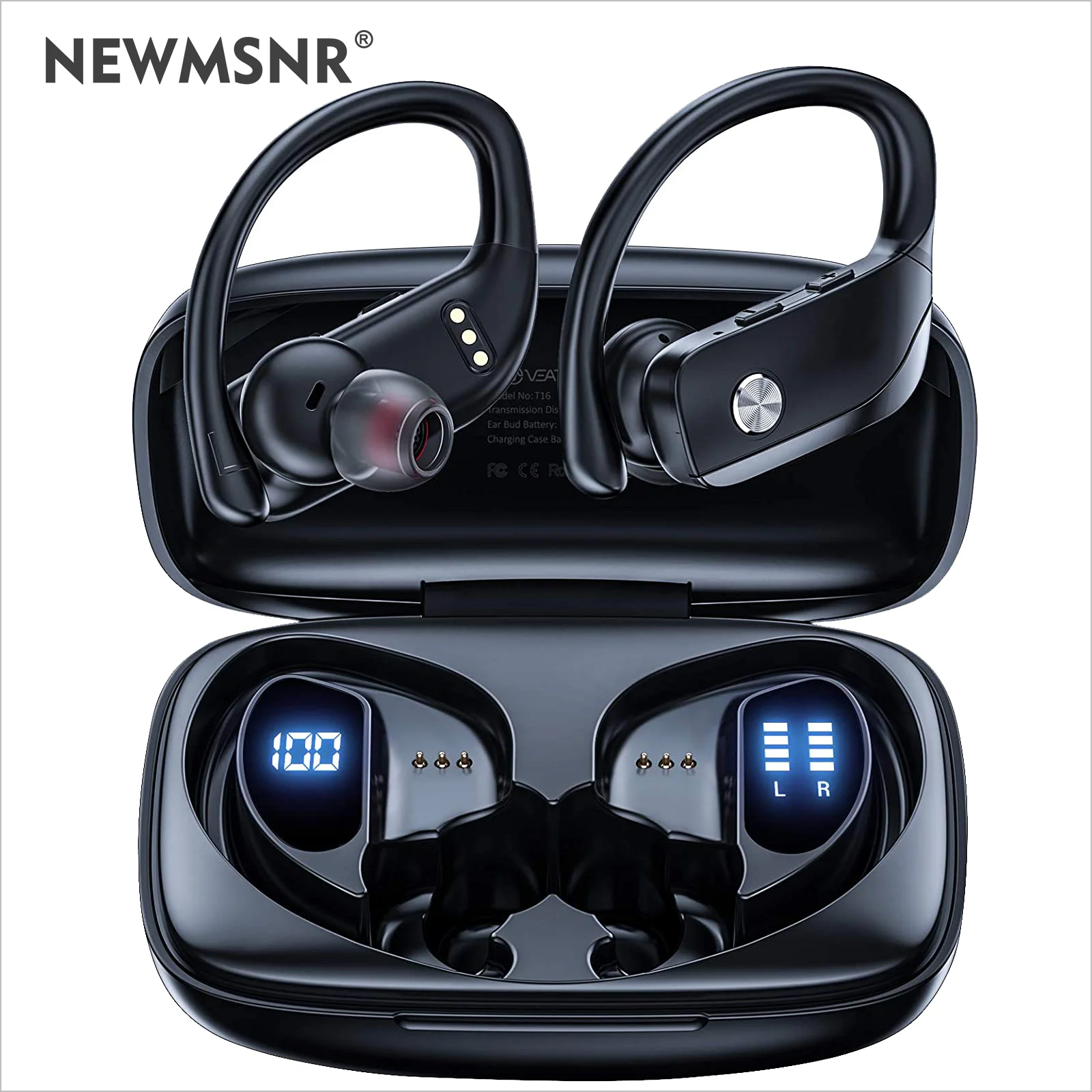 Беспроводные наушники Newmsnr с подвесными ушками качество звука без потерь Bluetooth