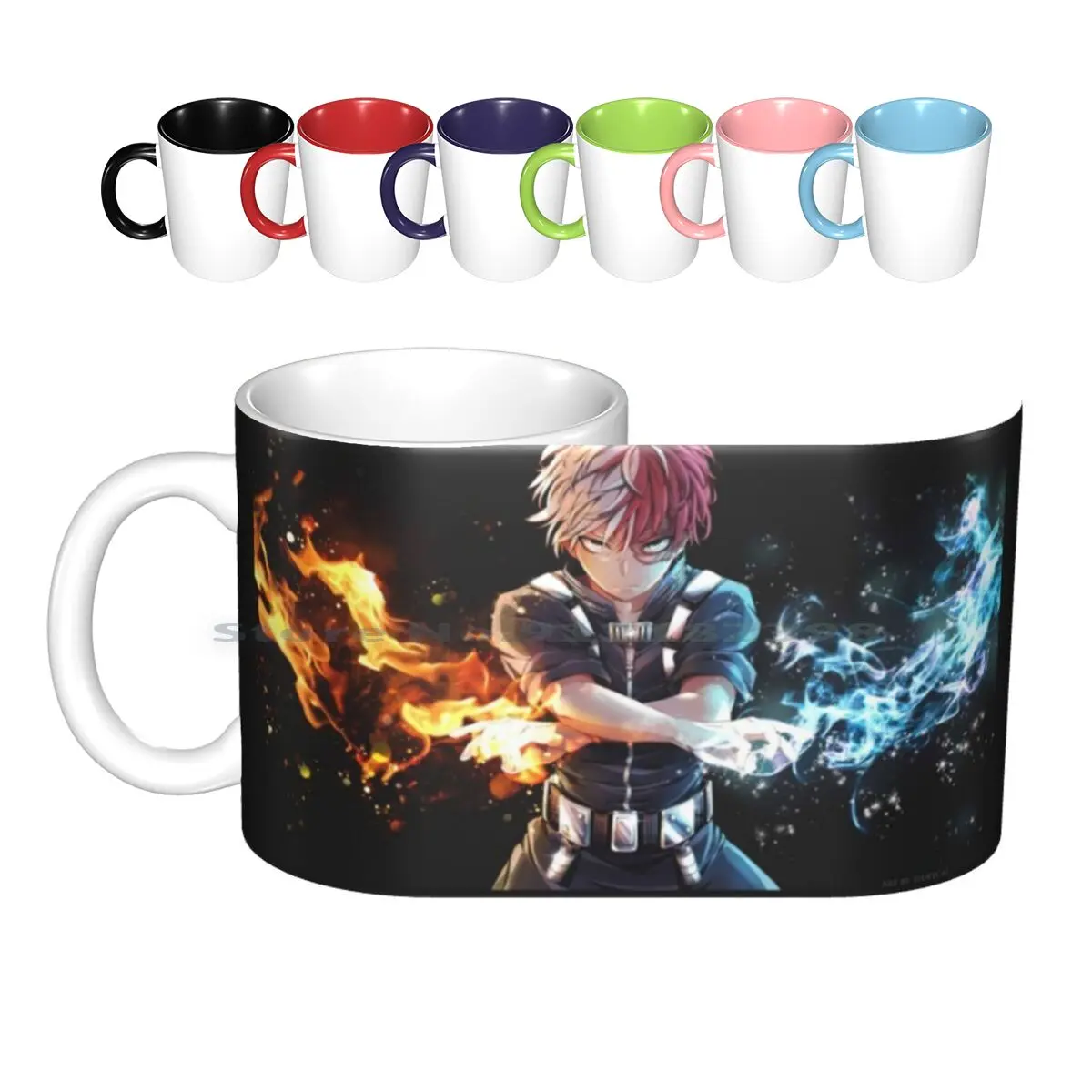 

Todoroki Bnha Ceramic Mugs Coffee Cups Milk Tea Mug Todoroki Shoto Bnha Mha Boku No Hero Academia Deku Hero Bakugou Kirishima