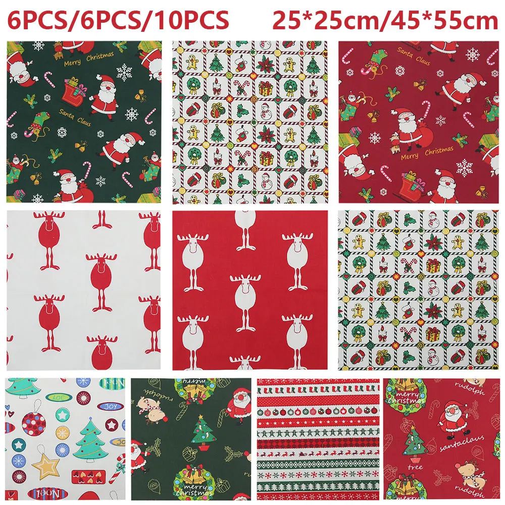 

Polyester Cotton Fabric Christmas Print Patchwork Handmade Sewing Patchwork Quilting Baby Dress DIY Handmade Material Kid Fabric