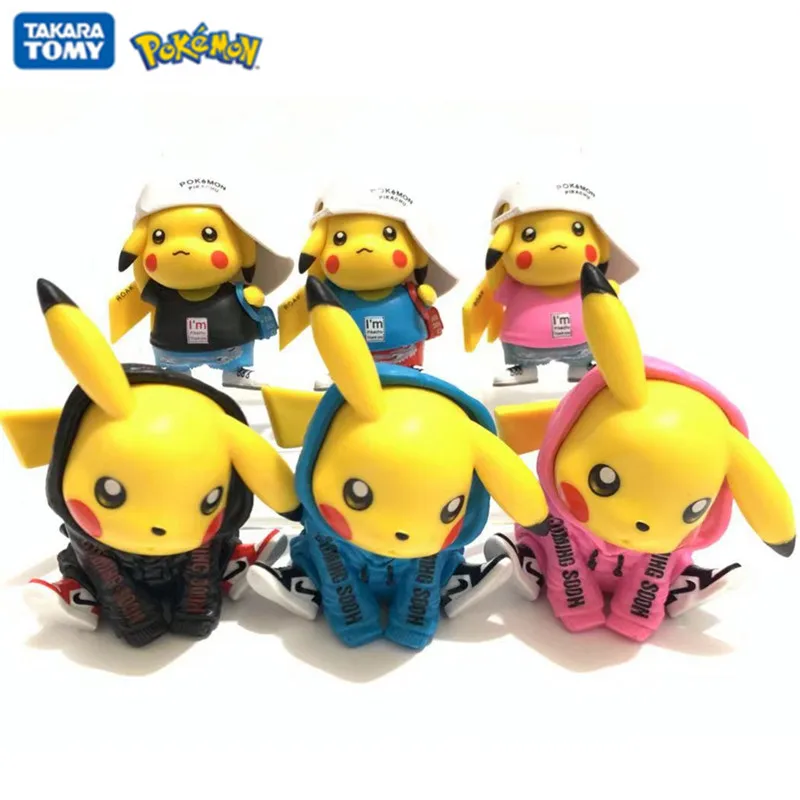 

Pokemon 7.5-11CM Trendy Pikachu Cosplay Toys Model Anime Cartoons Action Figures Collection Kawaii Dolls Child Birthday Gifts