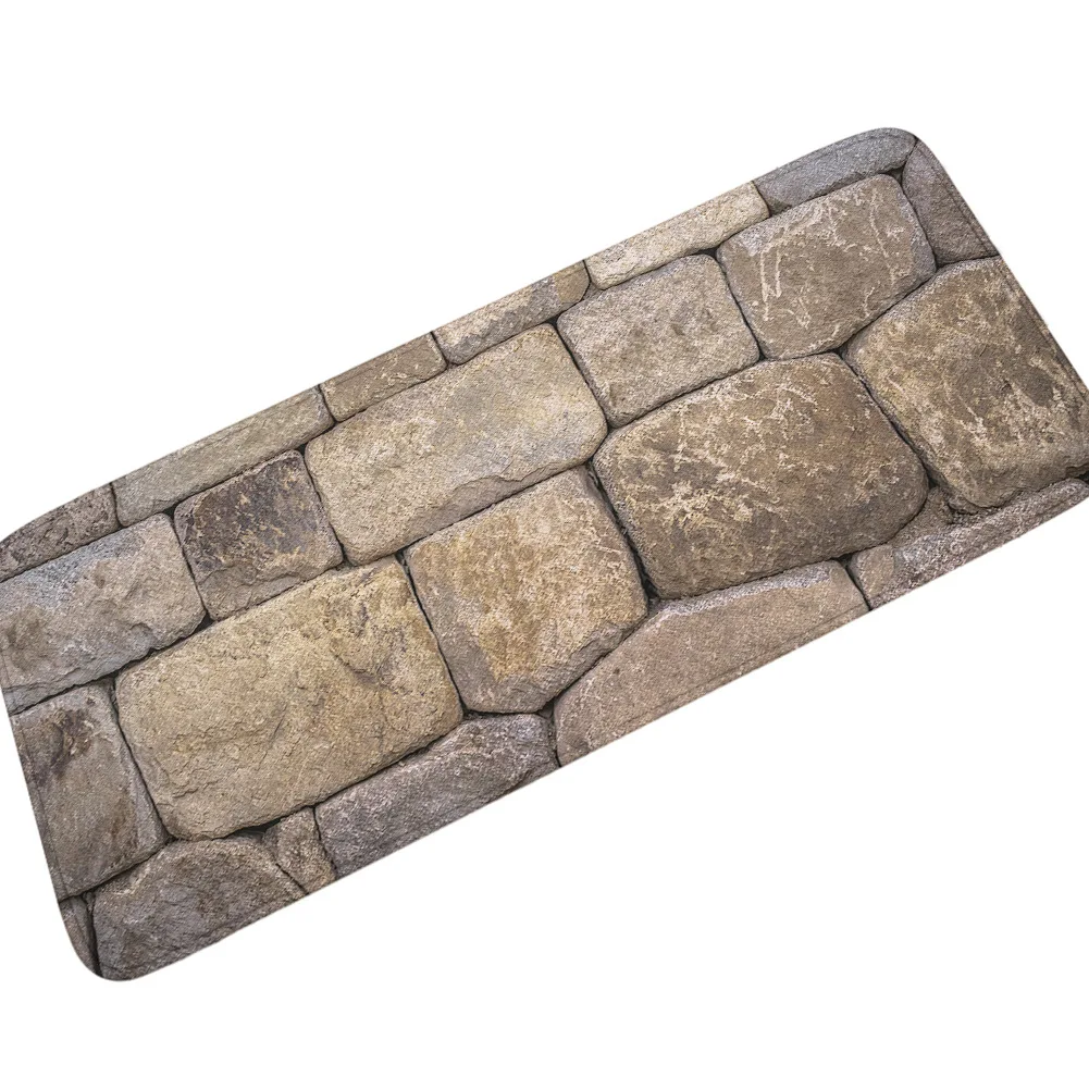 3d коврик для кухни Zeegle с каменным узором прямоугольный ковер прихожей стола