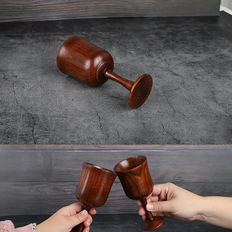 Деревянный винный бокал Классическая винная креативный прочный для вина посуда