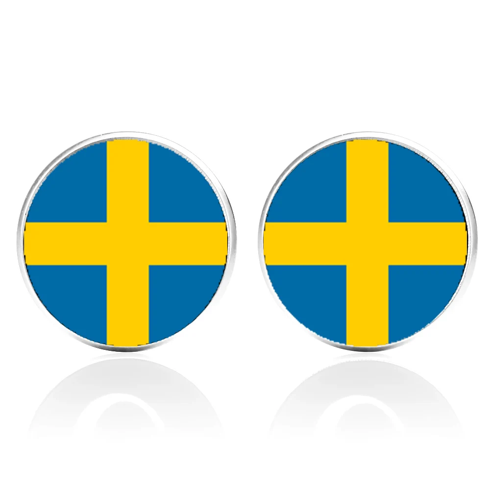 Запонки мужские из стали с тиснением под золото черные запонки изображением