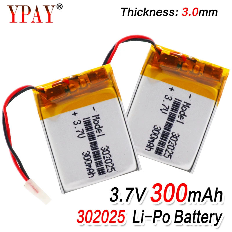 1/2/4 шт. 3 7 В 300 мАч 302025 литий полимерные аккумуляторы с PCM для MP3 MP4 MP5 Bluetooth гарнитура