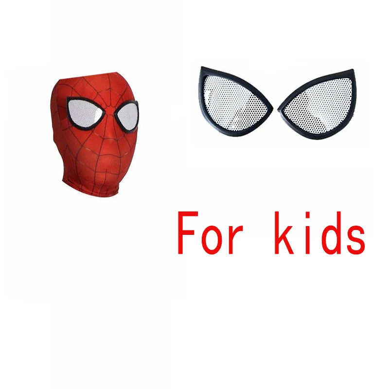 Mask kids Костюм паука человек вдали от дома Питер Паркерс косплей 3d принт паук супергерой боди костюм комбинезоны - Цвет: Mask kids