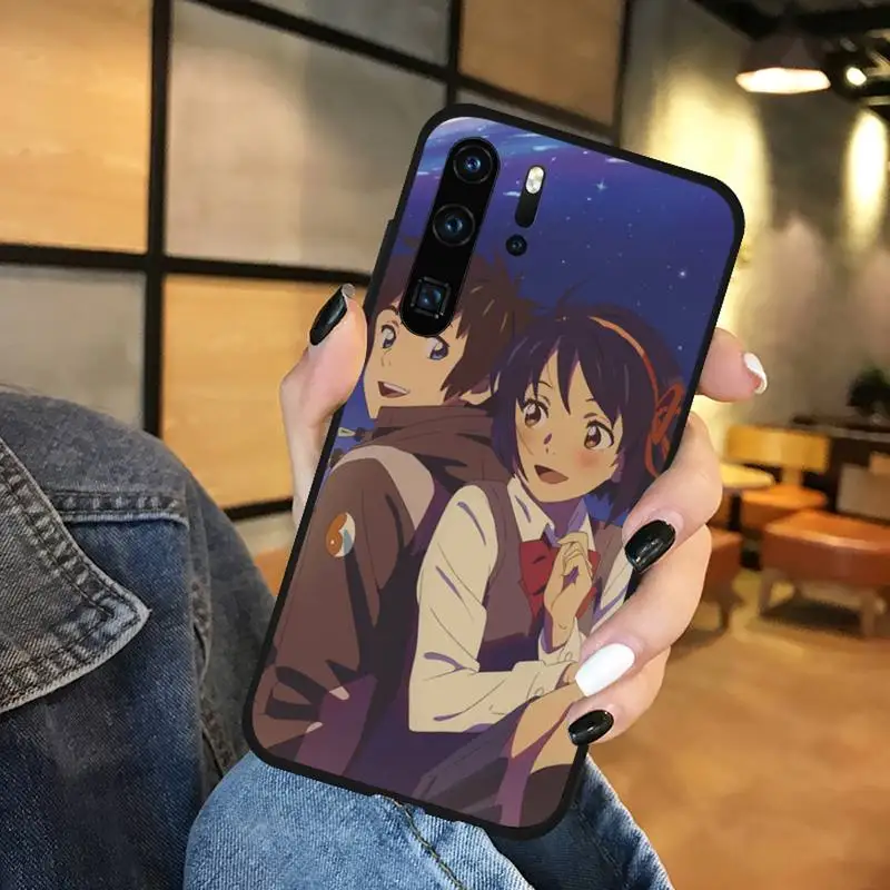 

Japanese Anime Your Name Kimi no Na wa Phone Case Funda For Huawei P9 P10 P20 P30 Lite 2016 2017 2019 plus pro P smart