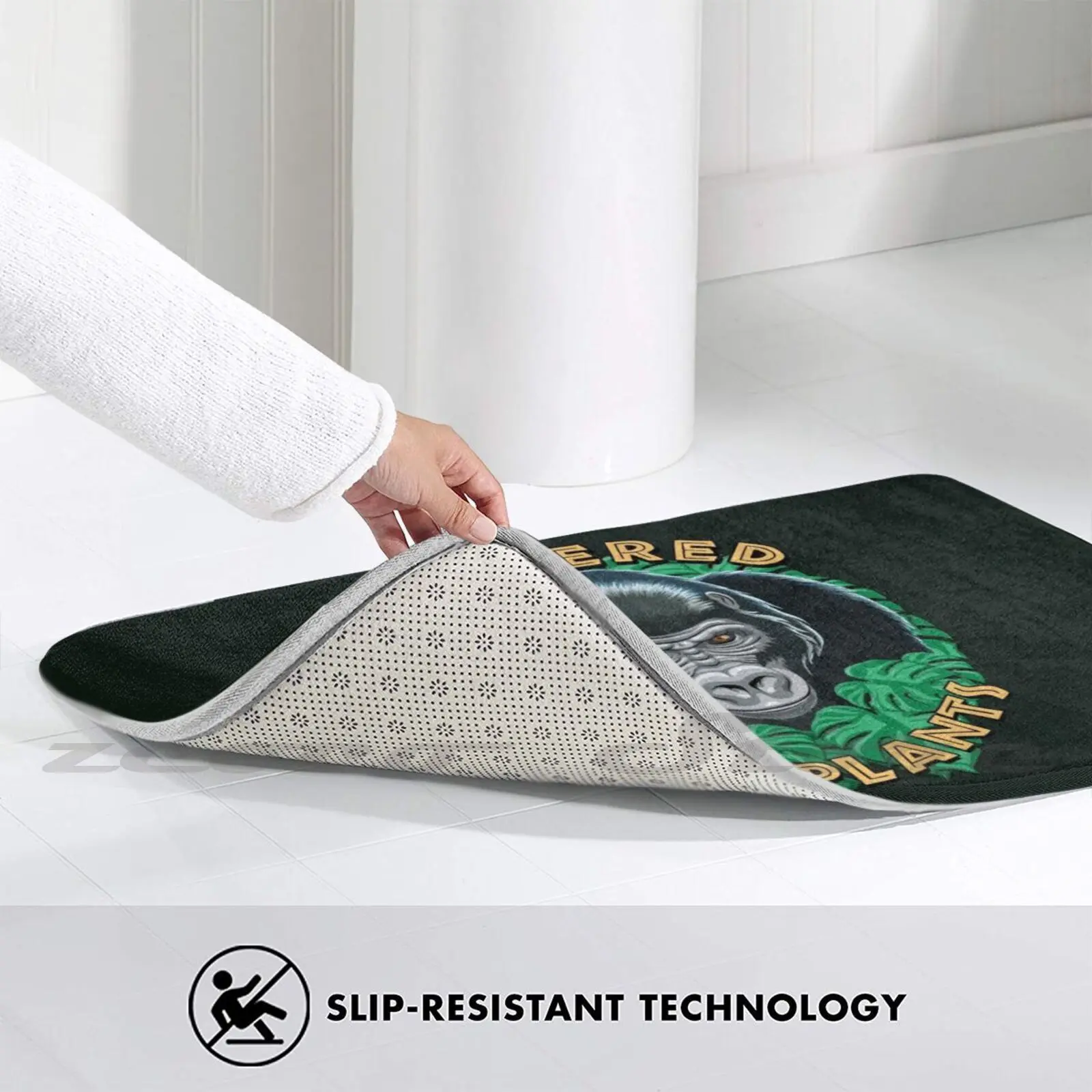 Мягкий коврик для веганов с питанием от растений Придверный нескользящий