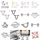 Цветок пирсинг Бар 14Gstainless Сталь с украшением в виде кристаллов Ювелирное Украшение для пирсинга Соска из розового золота на соски телесного цвета щит Pircing ювелирные изделия