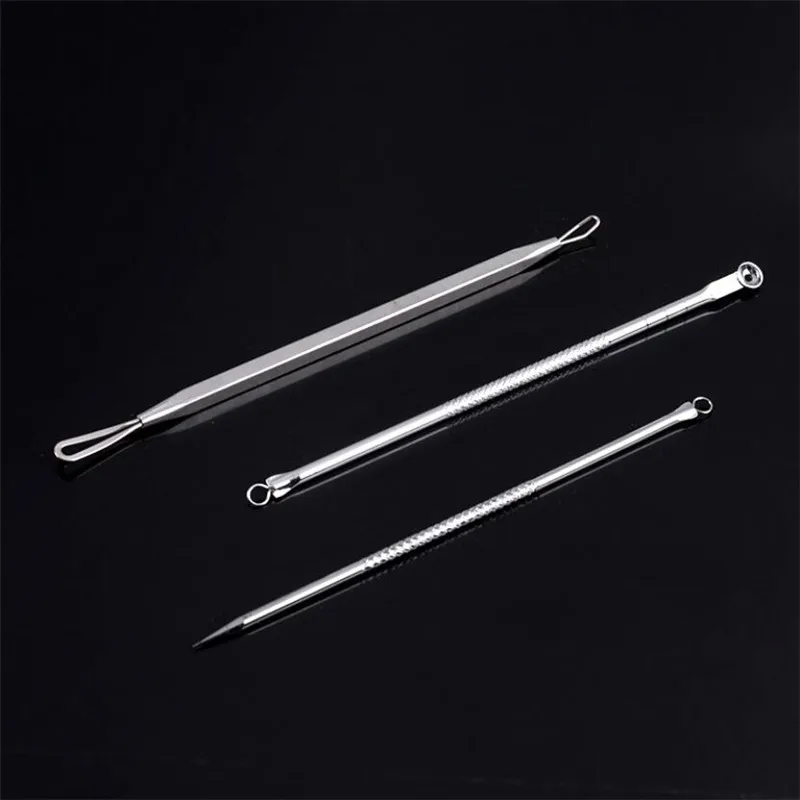 3 шт. Нержавеющая сталь экстрактор для удаления угрей иглы точки акне очиститель