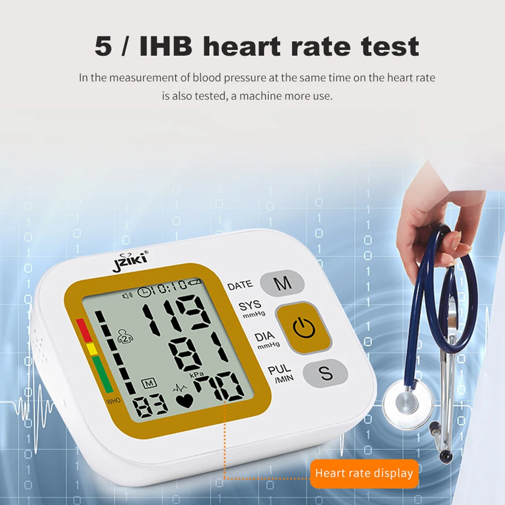 Сфигмоманометр RZ цифровой на запястье тонометр с измерением пульса и давления