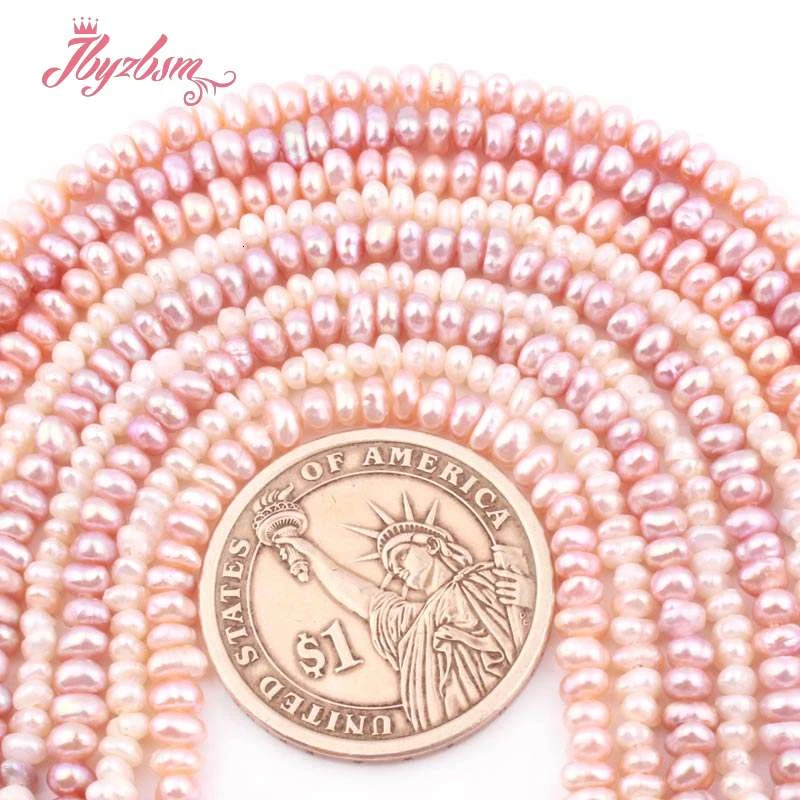 2 3x3 4mm Freeform пресноводный жемчуг Натуральный камень натуральный бусинки бусы