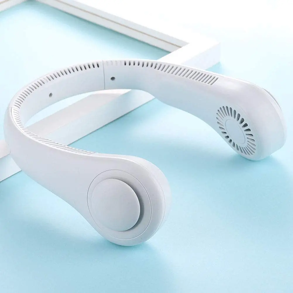 

Беслопастной шейный вентилятор, перезаряжаемый вентилятор 4000 мАч, бесшумный переносной безлопастный вентилятор USB для дома и улицы, подвес...