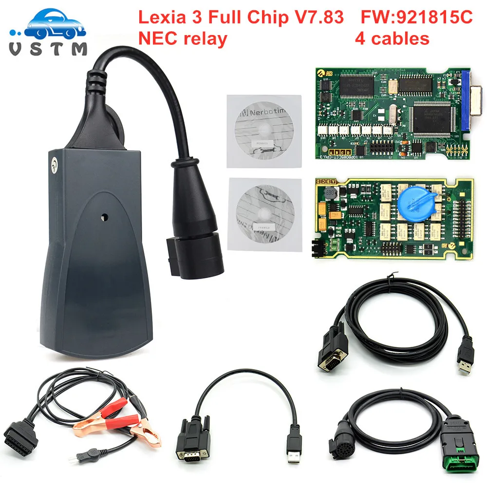 Lexia 3 PP2000 полный чип Diagbox V7.83 прошивка 921815C Lexia3 V48/V25 для Citr-oen для Peu-diagnostic OBDII диагностический инструмент