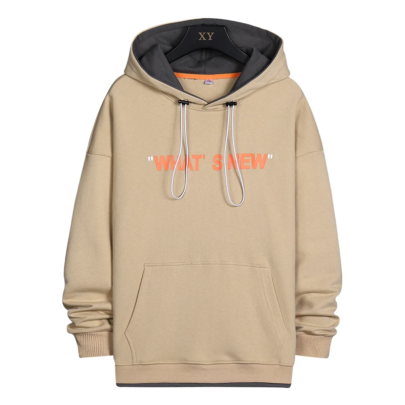 Мужские повседневные толстовки 2021 Осенний флисовый свитшот Мужской пуловер с