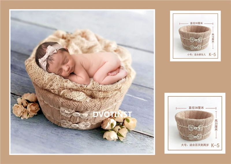 Реквизит для фотосъемки новорожденных Dvotinst детская мини-кровать принцессы