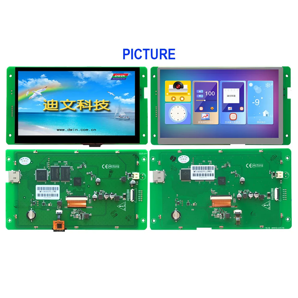 Dwin T5 дисплей HMI 7 0 &quot1024X600 DMT10600C070_07W IPS TTL жк-модуль экран с резистивной емкостной