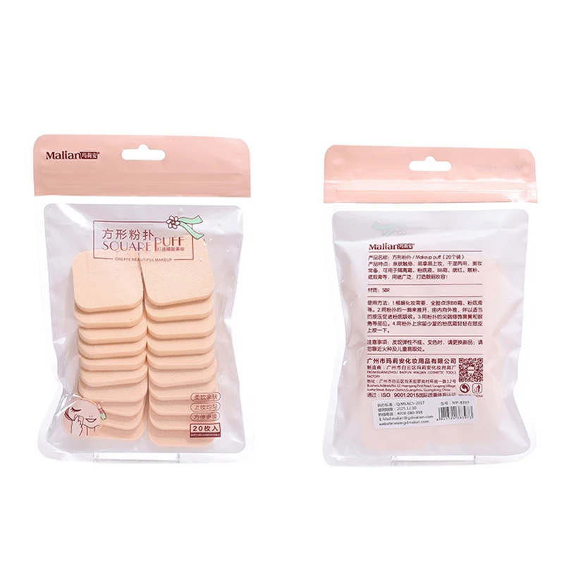 

20Pcs Professionele Facial Gezicht Lichaam Powder Foundation Puff Draagbare Zachte Cosmetische Puff Make-Up Foundation Spons Lot
