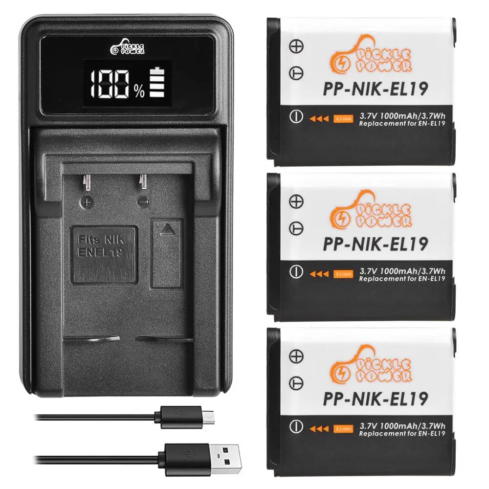 Зарядное устройство USB для Nikon Coolpix S2600 S2700 S3100 S3500 S4100 S4150 S4400 S5200 S6400|Цифровые