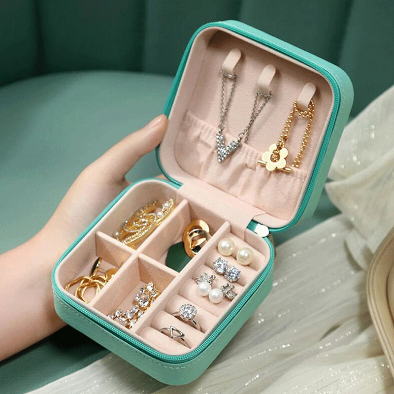 

PU Leather Organizer For Jewelry,Portable Jewelry Box,Travel Ring box,Zipper Leather Jewelry Organizer,Jeweler Display Organizer