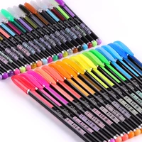 48pcs color gel pen set refills metallic pastel neon glitter drawing color pen school stationery marker art supplies