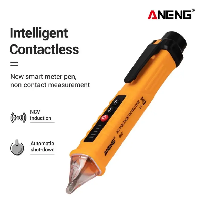 

Non Contact AC Voltage Detector 12V-1000V Sensitivity Adjustable Pen Style Tester Meter Voltage Indicator Voltmeter