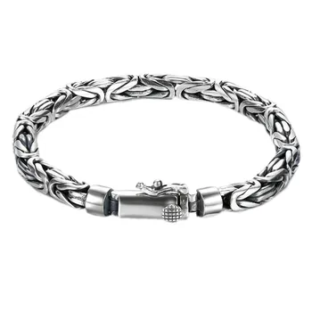 100% S925 Pure Silver Bracelet - Handmade - unisex 6
