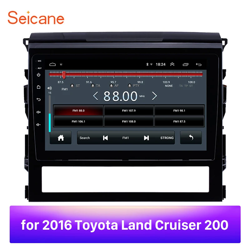Автомобильный мультимедийный плеер Seicane 9 дюймов Android 8 1 2Din GPS для Toyota Land Cruiser 200 2016