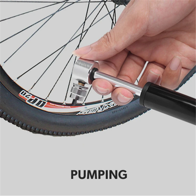Велосипедный насос 120PSI мини компрессор алюминиевого сплава портативное сопло